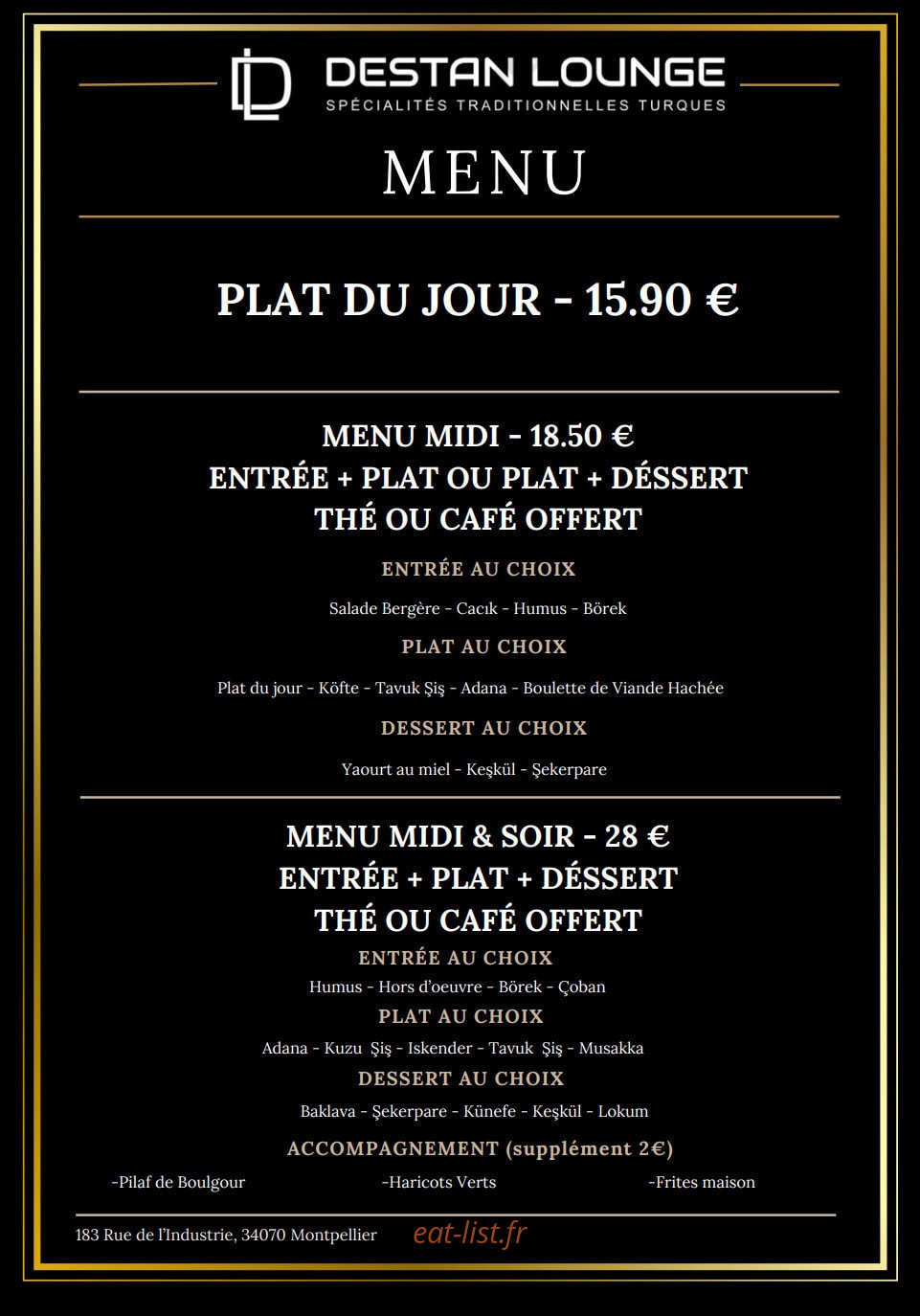 Destan Lounge — carte page 5