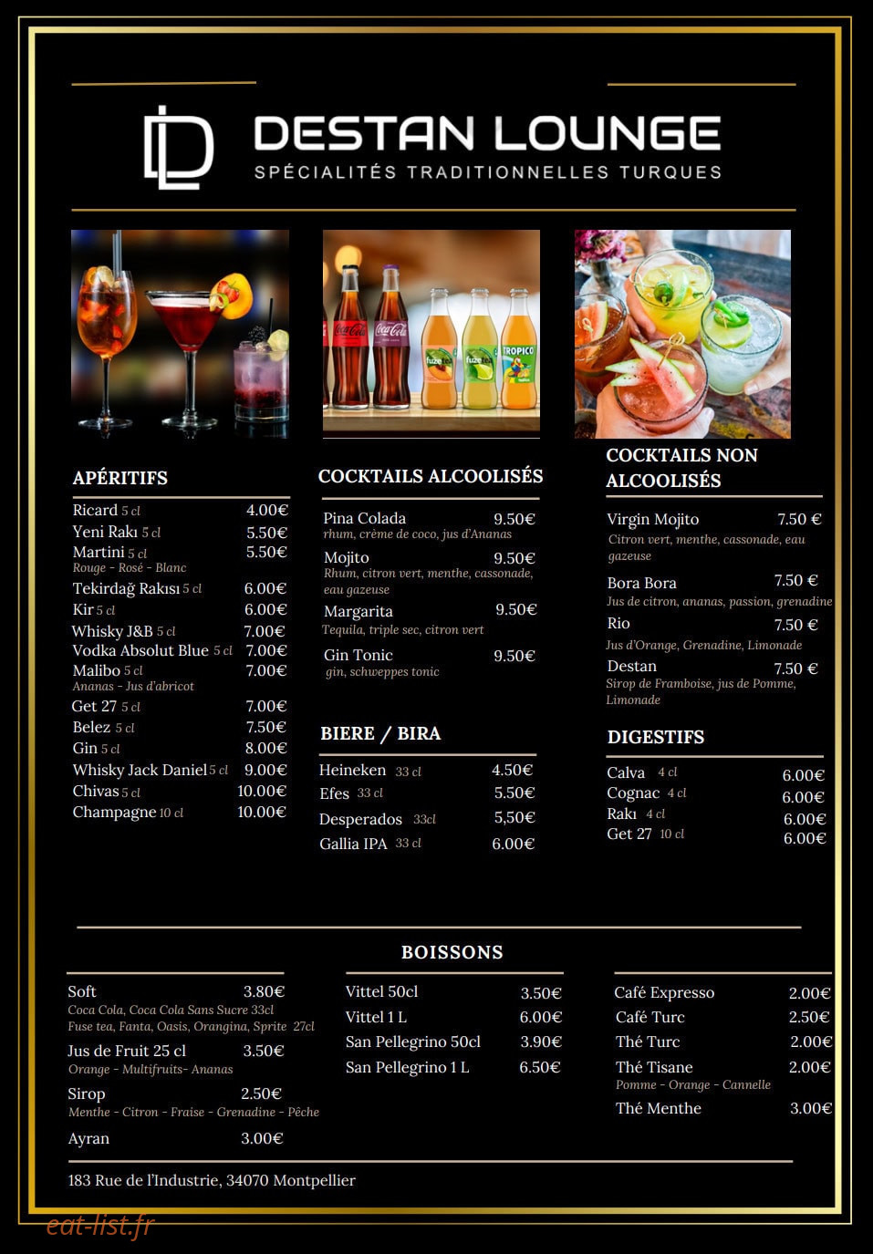 Destan Lounge — carte page 7