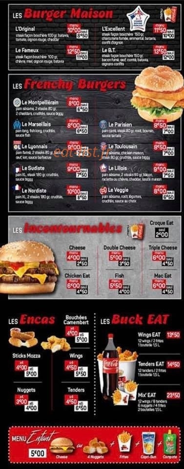Eat Night — carte page 1