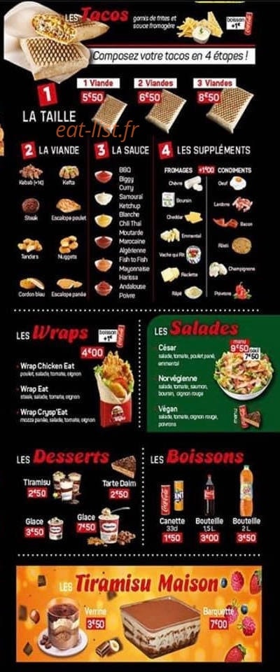 Eat Night — carte page 2