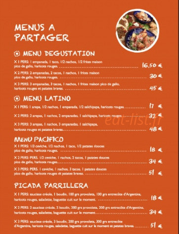 El Chivito — carte page 1