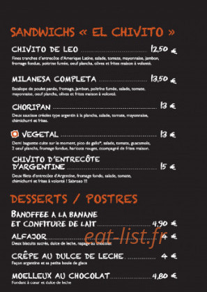 El Chivito — carte page 5