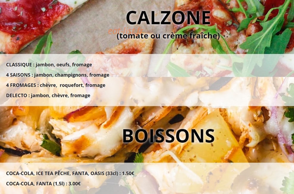 Expresso pizza — carte page 3