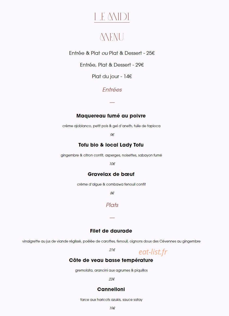Faune — carte page 1
