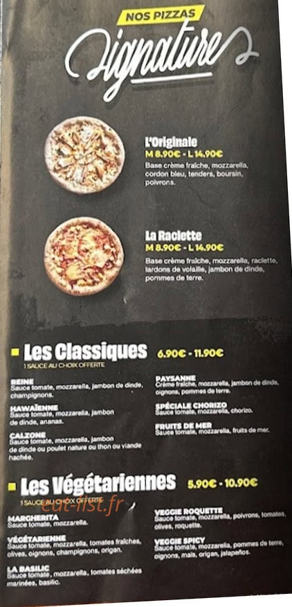 Five Pizza Original — carte page 2