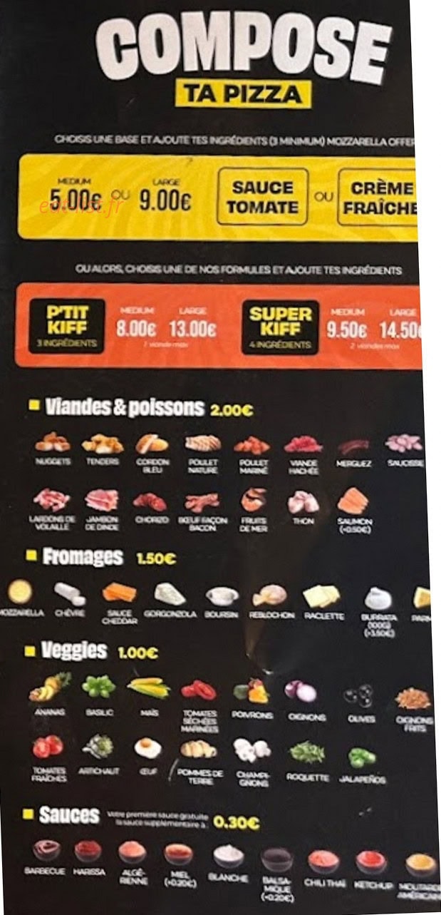 Five Pizza Original — carte page 4