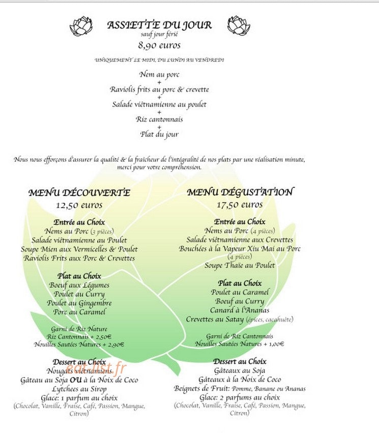 Fleurs De Jade — carte page 2