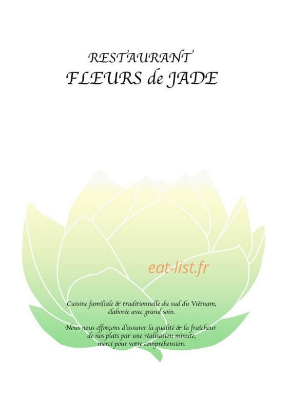 Fleurs De Jade — carte page 1