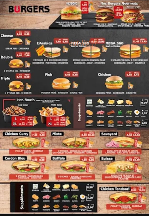 Carte et menu de Food Corner à Montpellier — Burgers...
