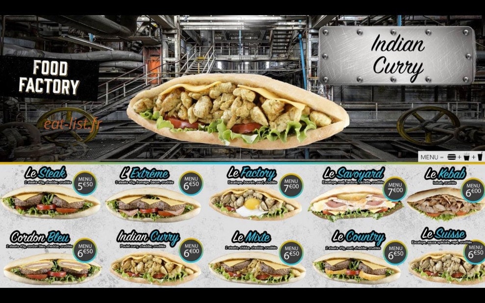 Food Factory — carte page 3
