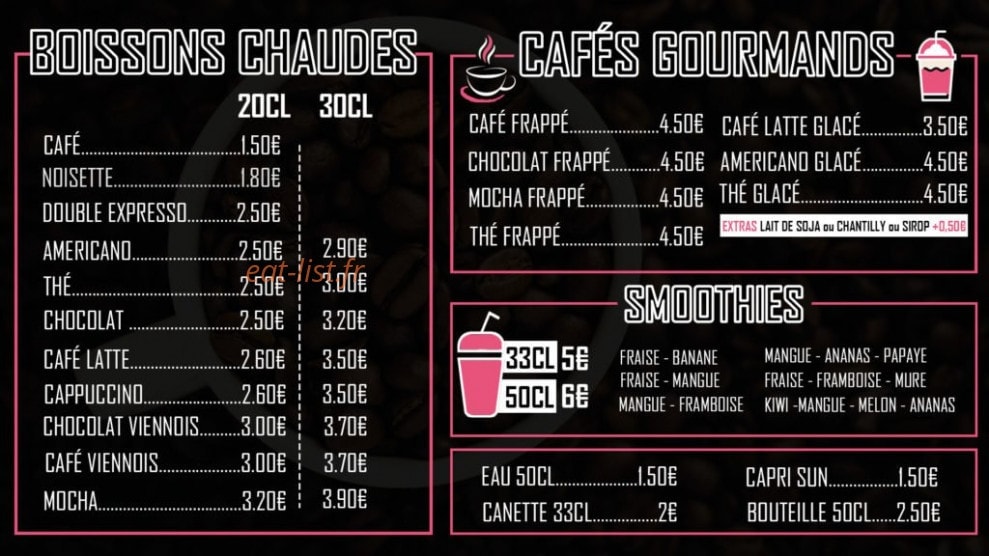 Freakshake — carte page 3