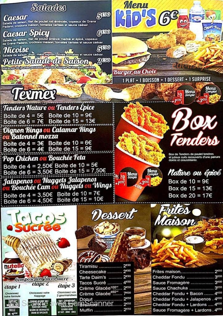 Frenchie's Tacos Montpellier — carte page 2