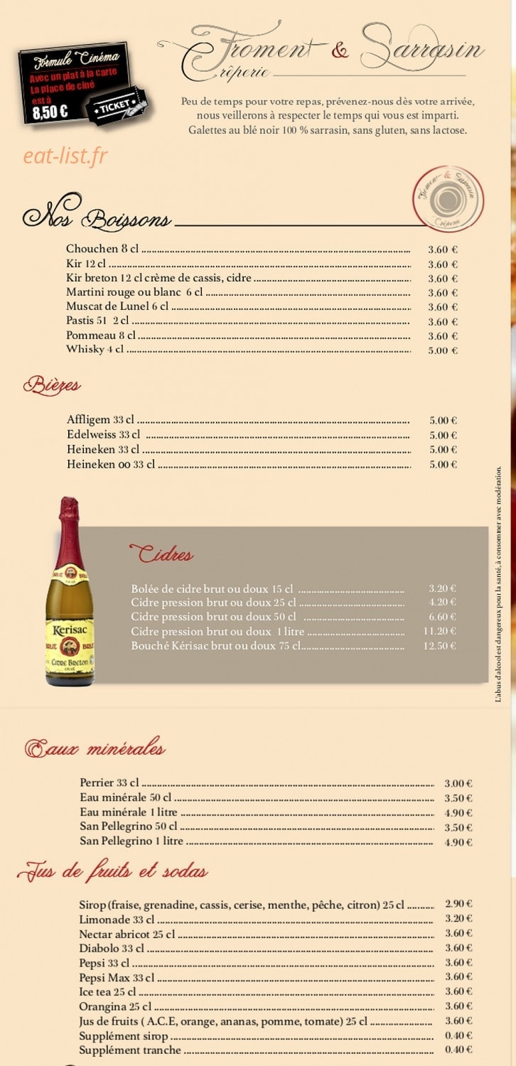 Froment et Sarrasin — carte page 10