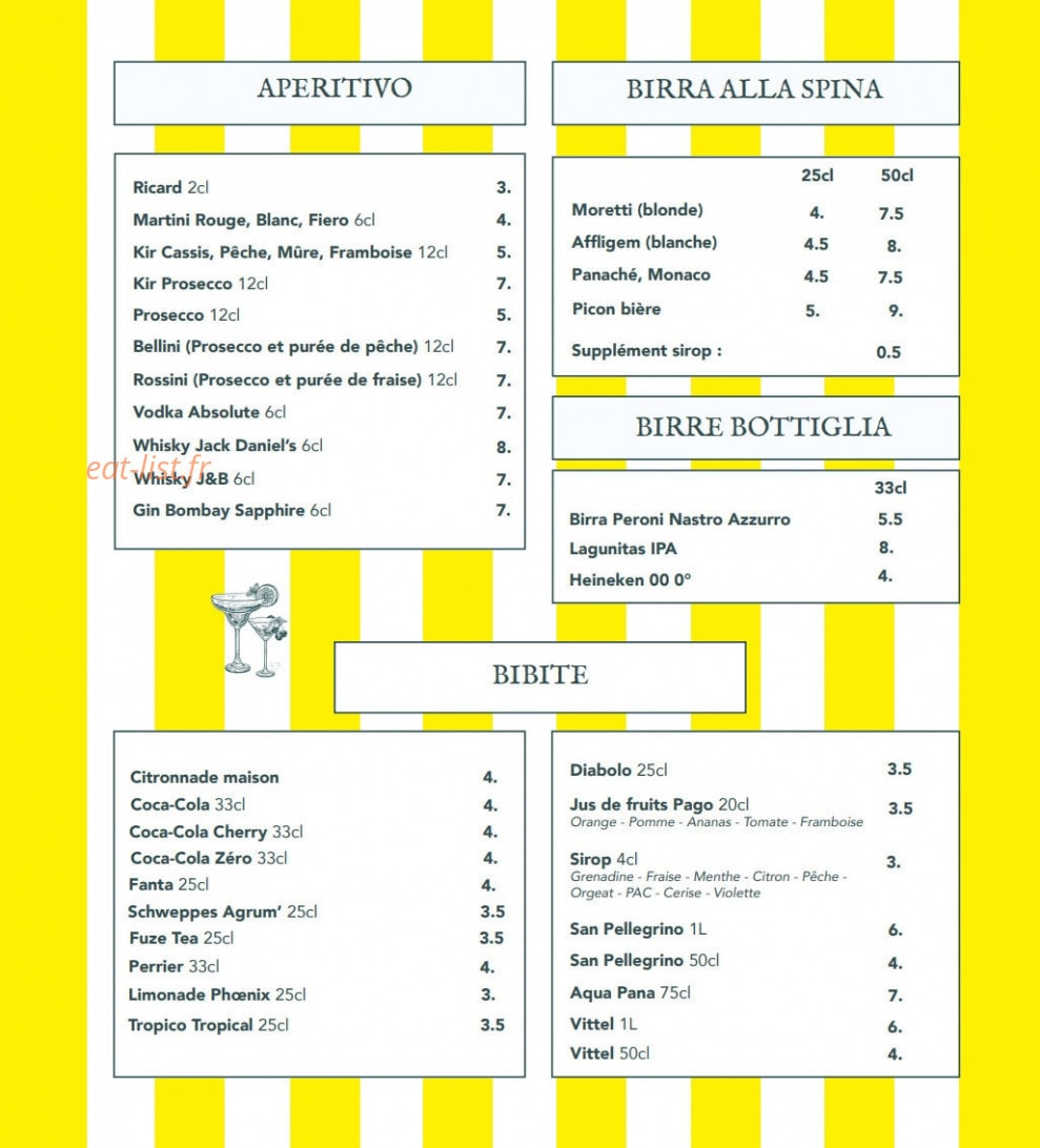 Giorgia Trattoria — carte page 8