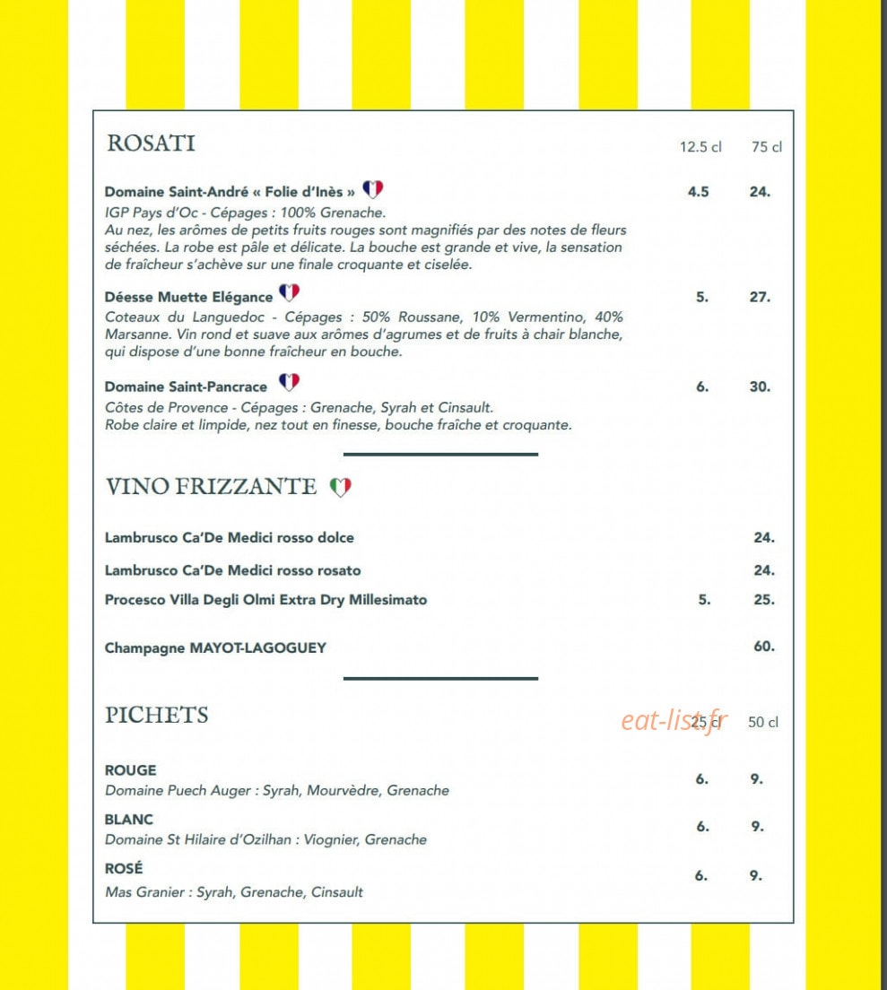 Giorgia Trattoria — carte page 11