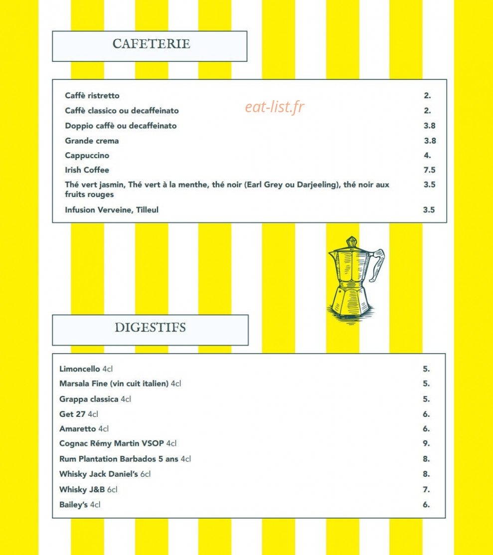 Giorgia Trattoria — carte page 7
