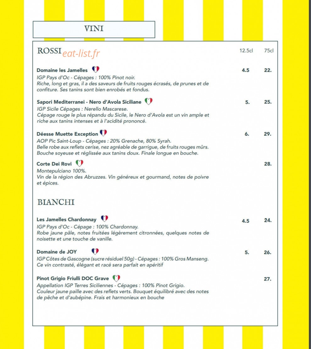 Giorgia Trattoria — carte page 10