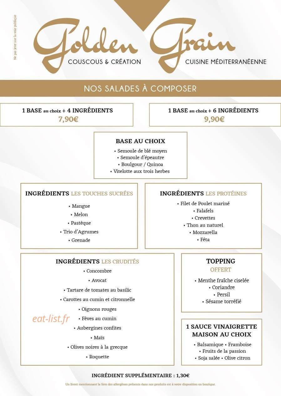 Golden Grain — carte page 1