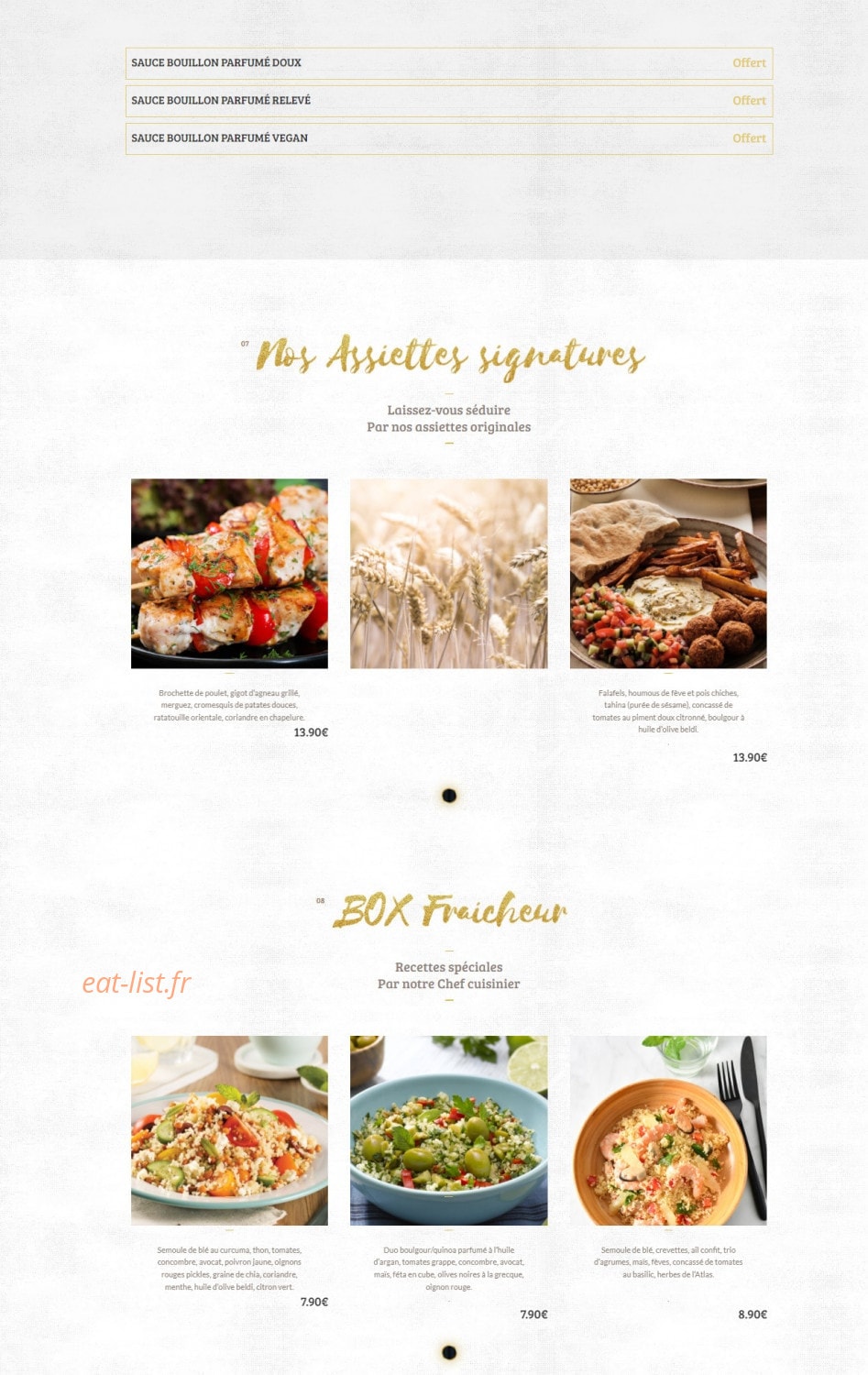 Golden Grain — carte page 4