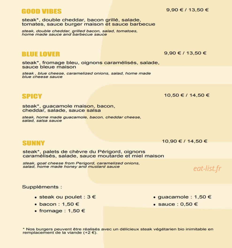 Good Vibes — carte page 3