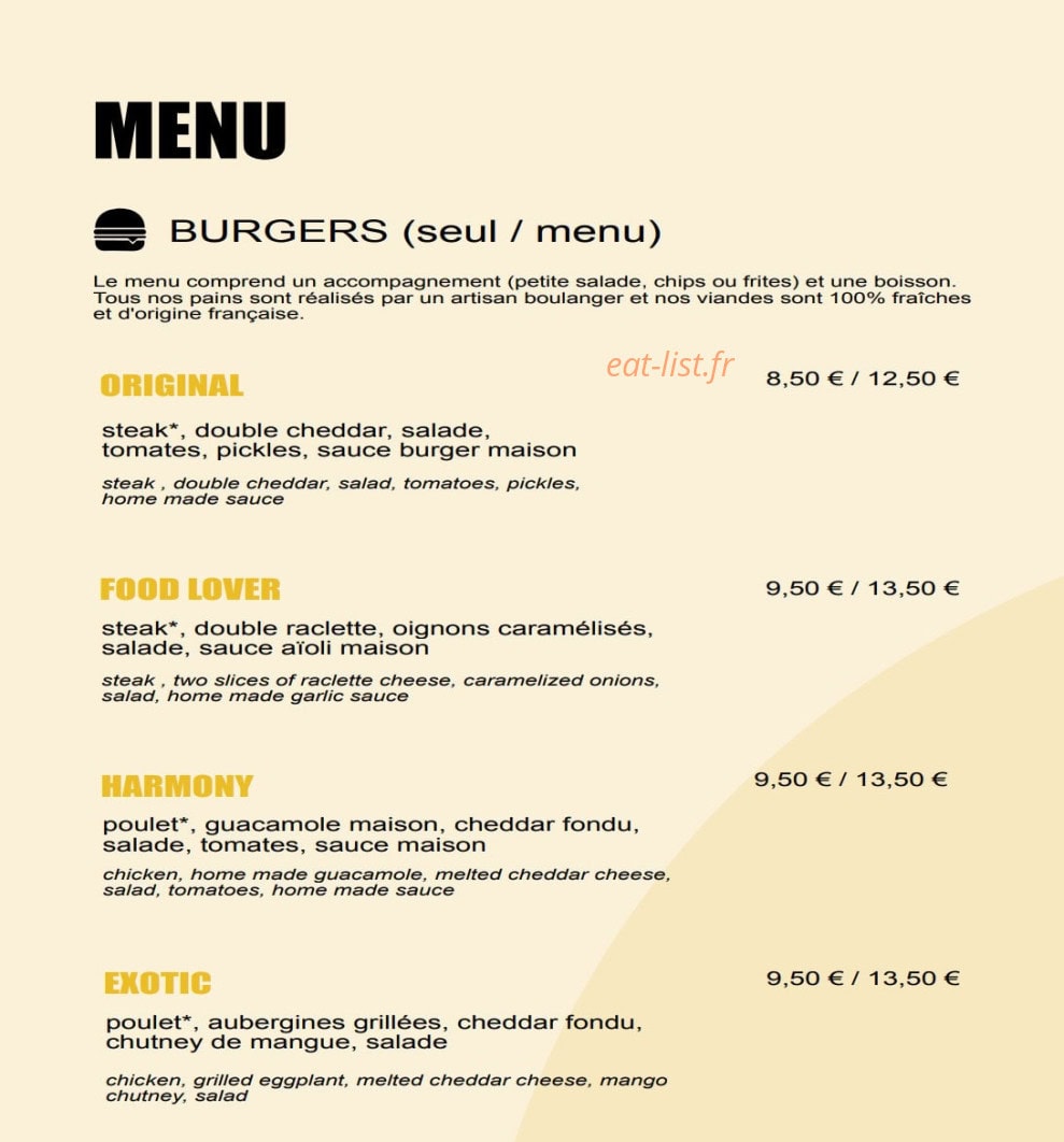 Good Vibes — carte page 2