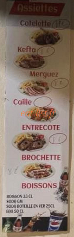 Grillade du midi — carte page 2