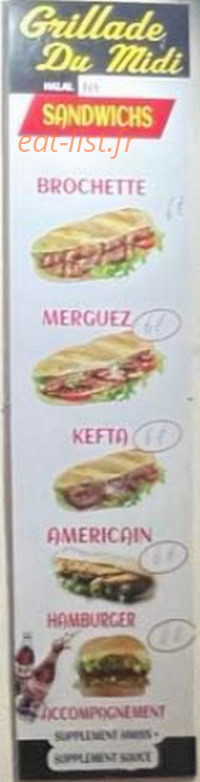 Grillade du midi — carte page 3
