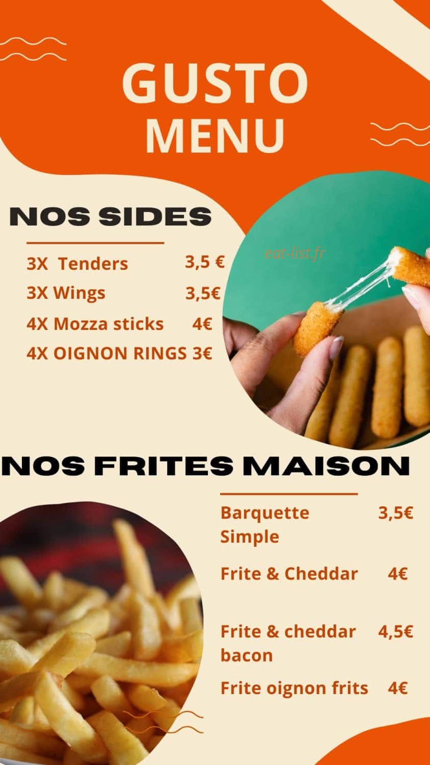 Gusto Smash Burger — carte page 2