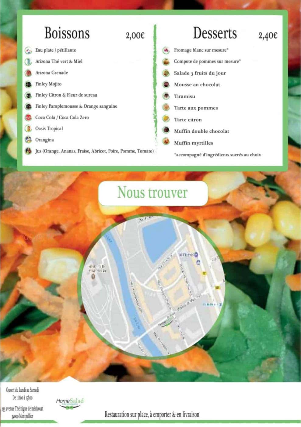 Home Salad — carte page 4