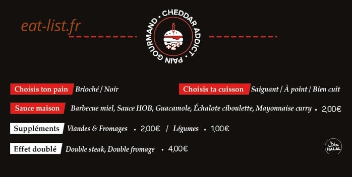 House of Burger — carte page 3