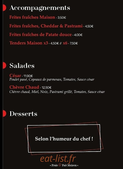 House of Burger — carte page 4