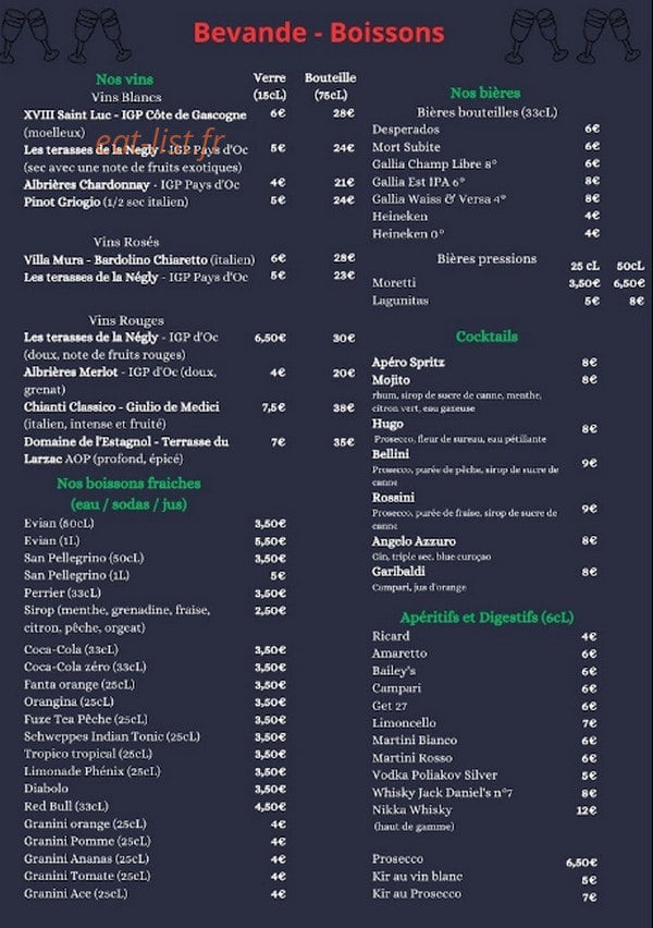 Il Bar A Pizze — carte page 2