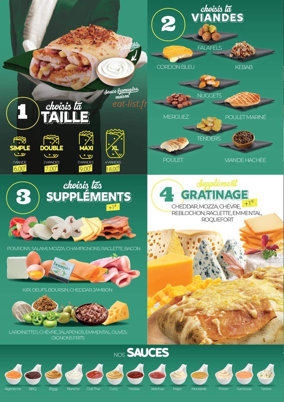 Joys Tacos Montpellier — carte page 2