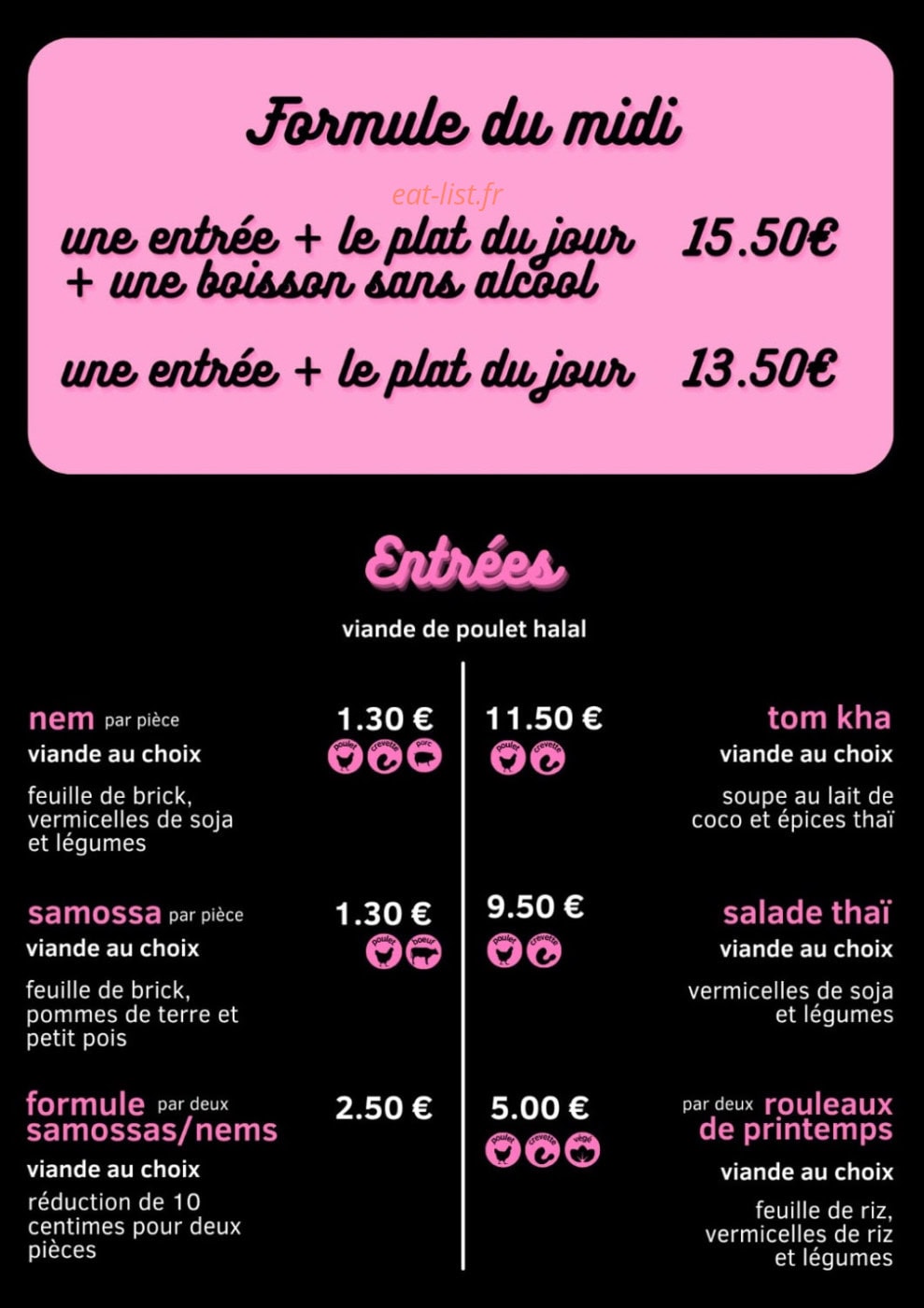Khrua Thai — carte page 2