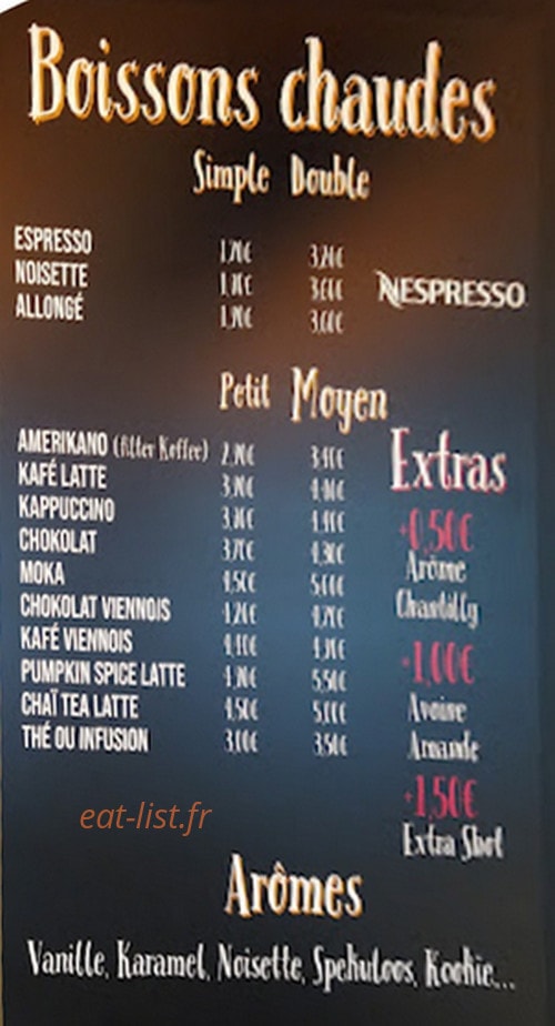 Koffee and Kitchen — carte page 1