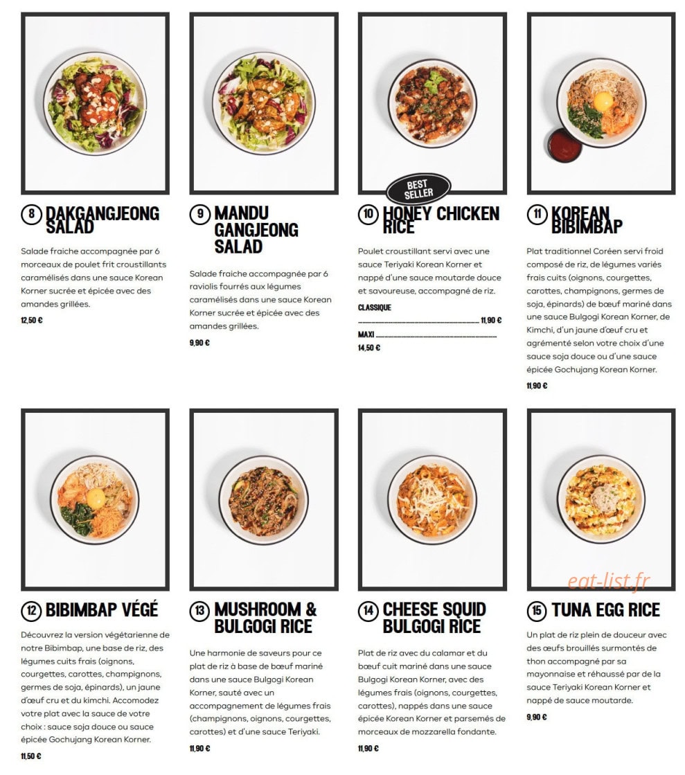 korean korner — carte page 2