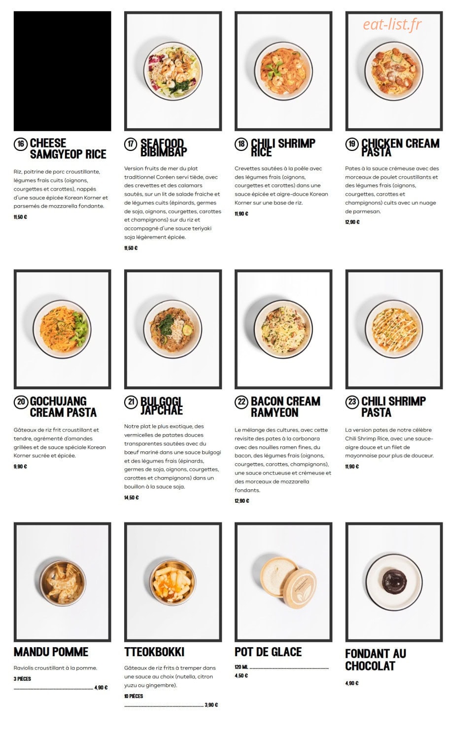 korean korner — carte page 3