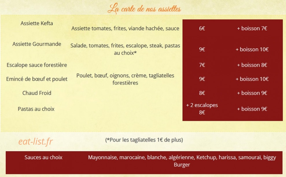 L'arganier Pasta — carte page 2