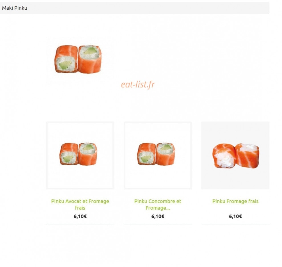 L'Atelier du Sushi — carte page 5