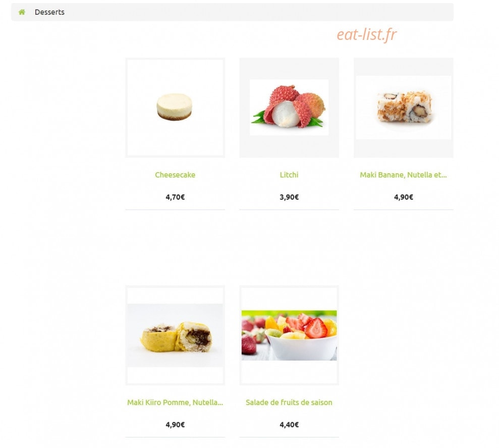 L'Atelier du Sushi — carte page 13