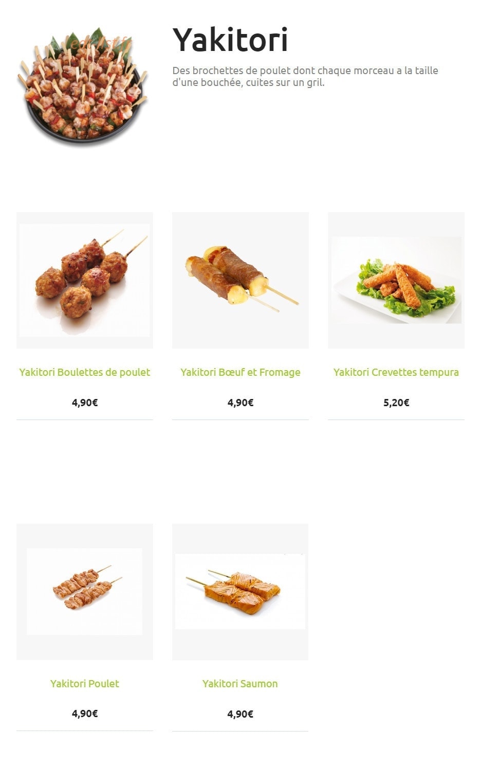 L'Atelier du Sushi — carte page 9