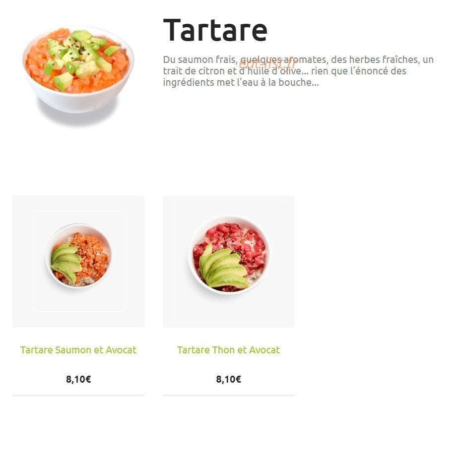 L'Atelier du Sushi — carte page 10