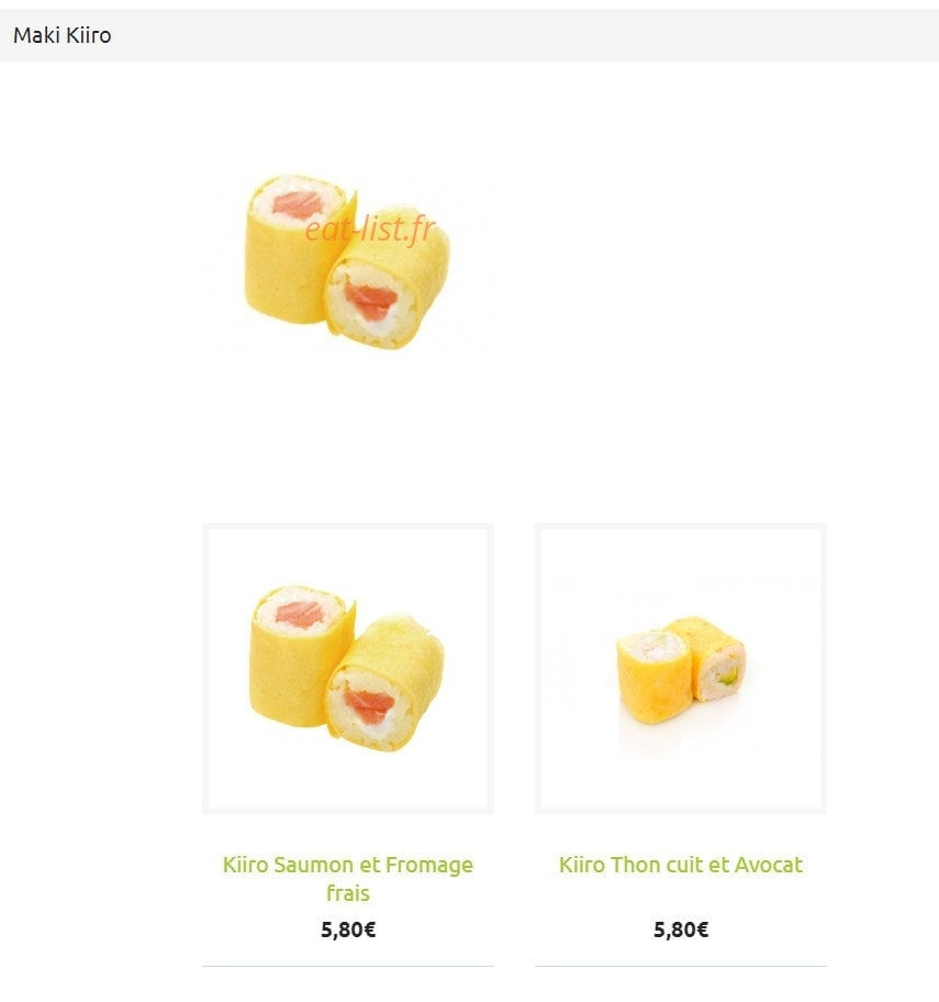 L'Atelier du Sushi — carte page 6