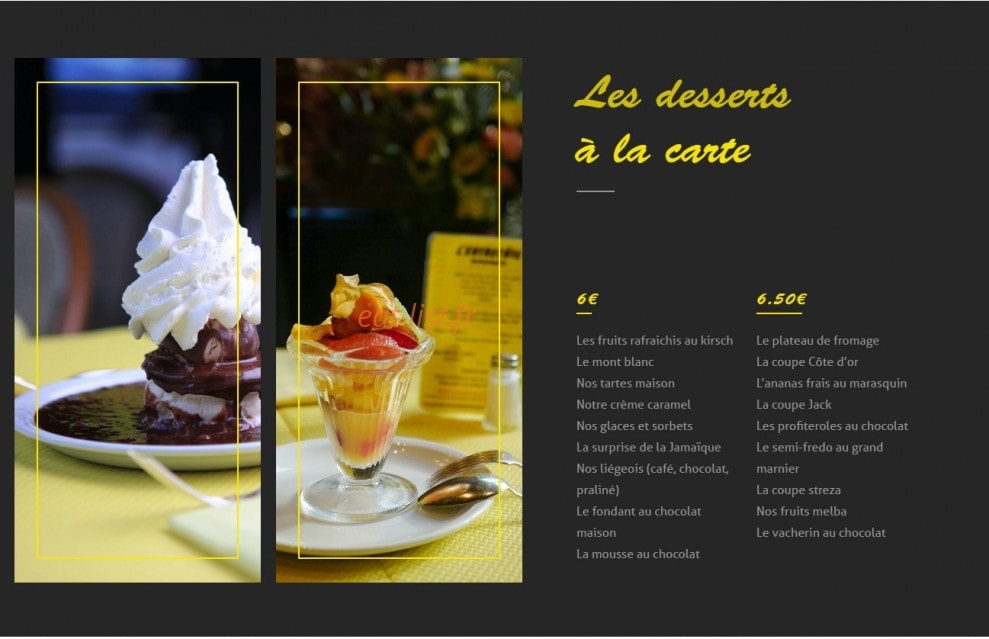 L'Entrecôte — carte page 3
