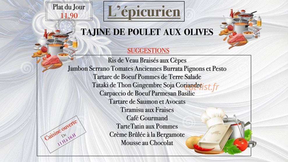 L’ épicurien — carte page 1