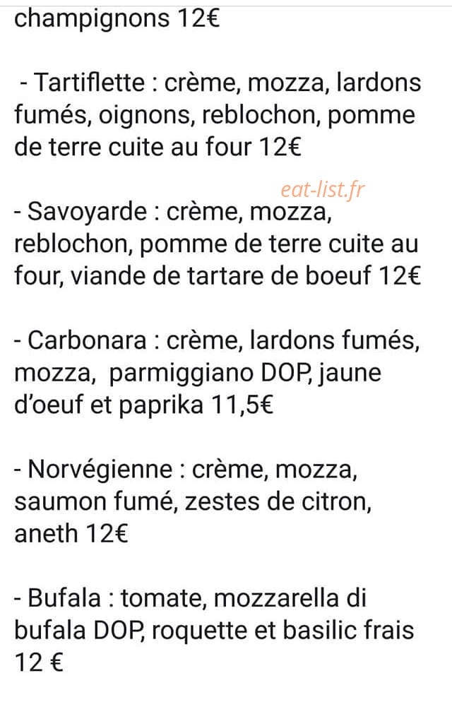 L’Origan — carte page 6