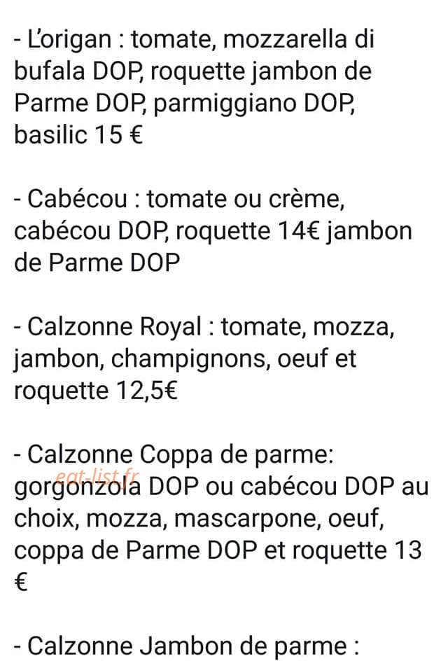 L’Origan — carte page 7