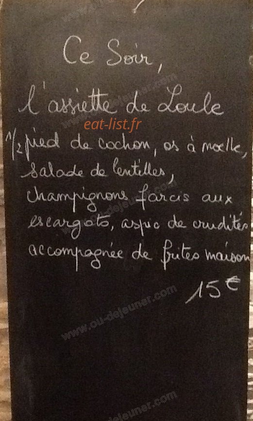 La Bistrote — carte page 3