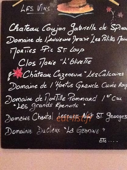 La Bistrote — carte page 9