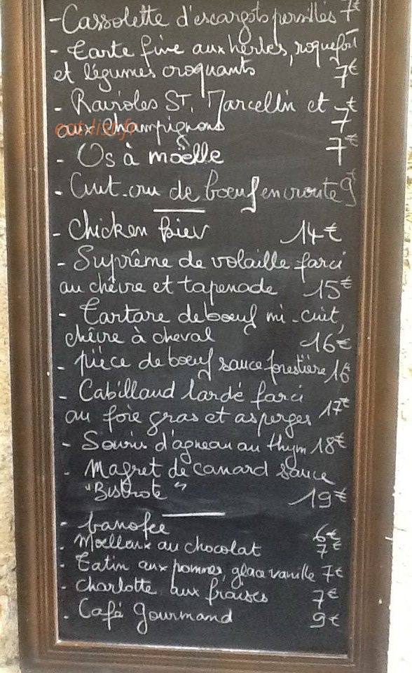 La Bistrote — carte page 5